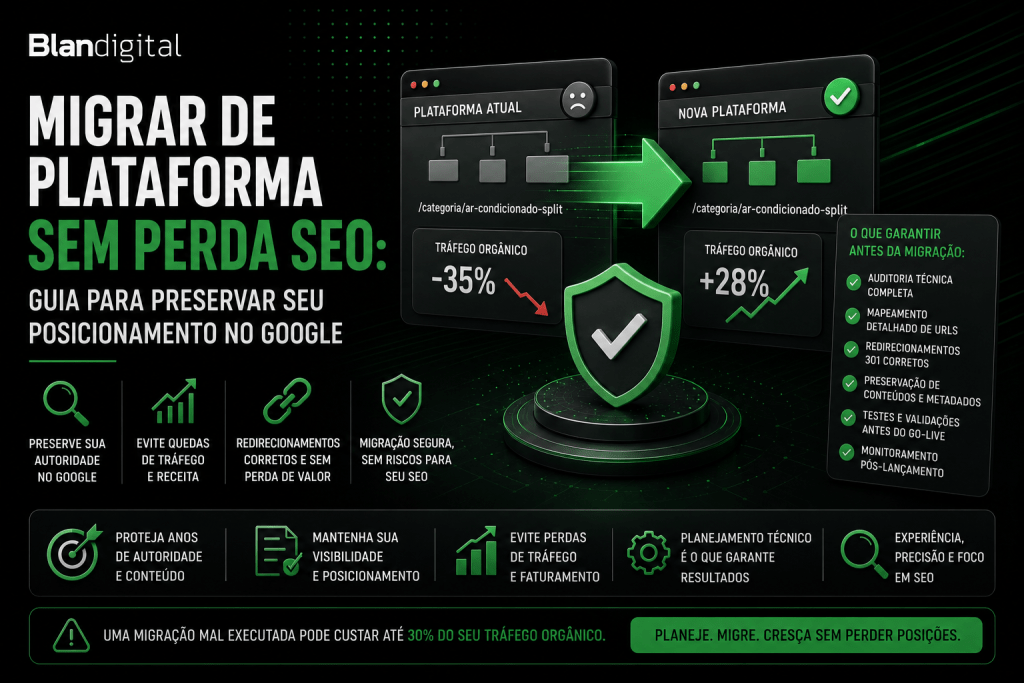 migrar de plataforma sem perda seo