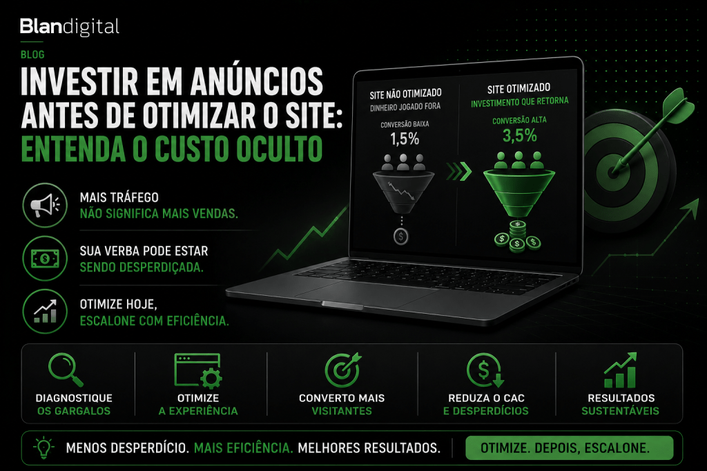 investir em anuncios antes de otimizzar o site: entenda o custo oculto